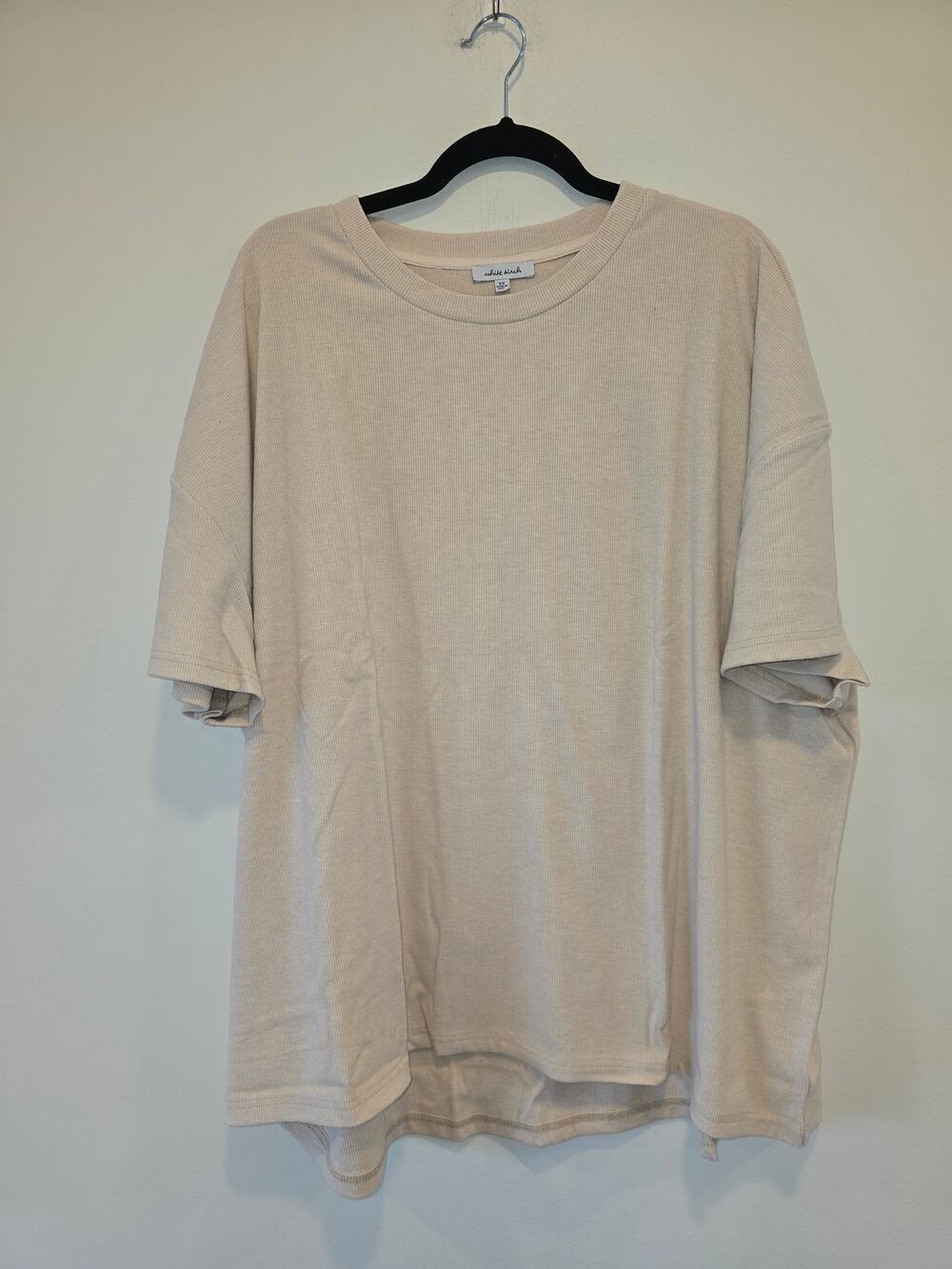 NWOT White Birch Cream Oversized Top Size 3x